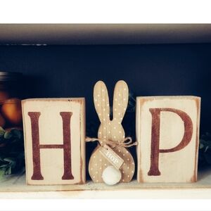 Easter Bunny HOP Decor Blocks